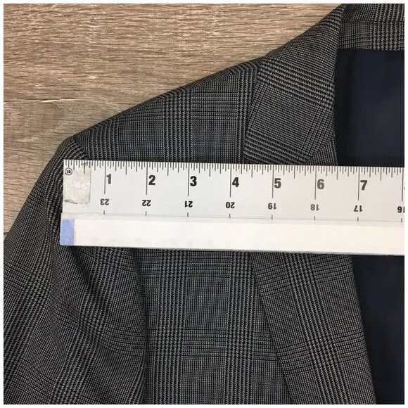 J CREW Mens Blazer Sport Coat Casual Jacket Size 38R 2 Button Wool Suit THOMPSON